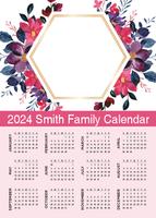 Wall Calendar A4 Portrait (Single Page) Design 5