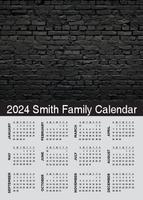Wall Calendar A4 Portrait (Single Page) Design 7